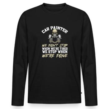 Body Painter Car Painter Painter - T-shirt manches longues Premium bio Homme - noir - Devant - Nico (187cm)