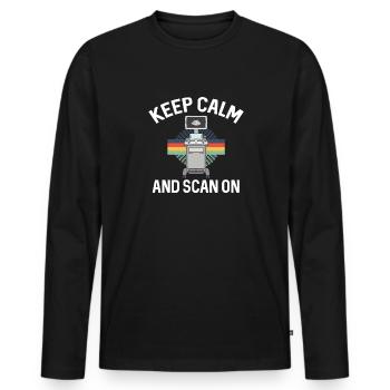 Kardiologe Medizinische Sonographie Ultraschall - Männer Premium Bio Langarmshirt - Schwarz - Vorne - Nico (187cm)