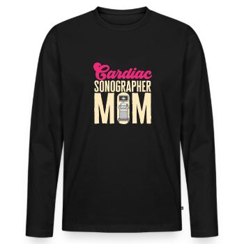 Kardiologe Medizinische Sonographie Ultraschall - Männer Premium Bio Langarmshirt - Schwarz - Vorne - Nico (187cm)