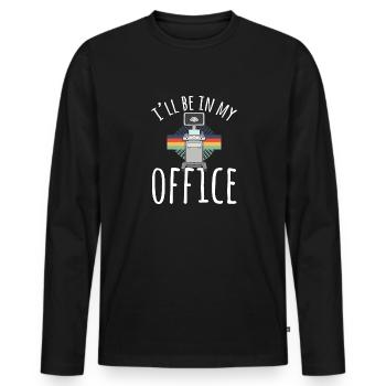 Kardiologe Medizinische Sonographie Ultraschall - Männer Premium Bio Langarmshirt - Schwarz - Vorne - Nico (187cm)