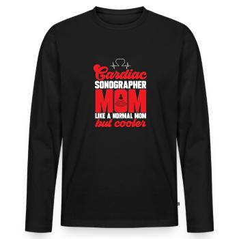 Kardiologe Medizinische Sonographie Ultraschall - Männer Premium Bio Langarmshirt - Schwarz - Vorne - Nico (187cm)