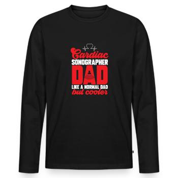 Kardiologe Medizinische Sonographie Ultraschall - Männer Premium Bio Langarmshirt - Schwarz - Vorne - Nico (187cm)