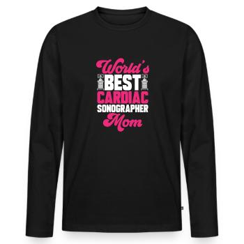 Kardiologe Medizinische Sonographie Ultraschall - Männer Premium Bio Langarmshirt - Schwarz - Vorne - Nico (187cm)