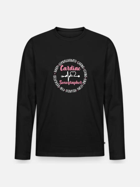 Cardiologue Échographie médicale Échographie - T-shirt manches longues Premium bio Homme - noir