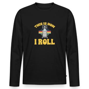 Kardiologe Medizinische Sonographie Ultraschall - Männer Premium Bio Langarmshirt - Schwarz - Vorne - Nico (187cm)