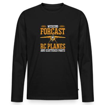 Ferngesteuertes Flugzeug Modellflugzeug - Männer Premium Bio Langarmshirt - Schwarz - Vorne - Nico (187cm)