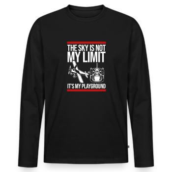 Ferngesteuertes Flugzeug Modellflugzeug - Männer Premium Bio Langarmshirt - Schwarz - Vorne - Nico (187cm)
