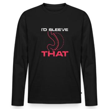 Je mettrais cette manche gastrectomie - T-shirt manches longues Premium bio Homme - noir - Devant - Nico (187cm)
