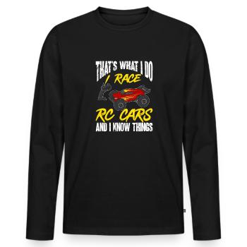 RC Car Ferngesteuertes Auto - Männer Premium Bio Langarmshirt - Schwarz - Vorne - Nico (187cm)