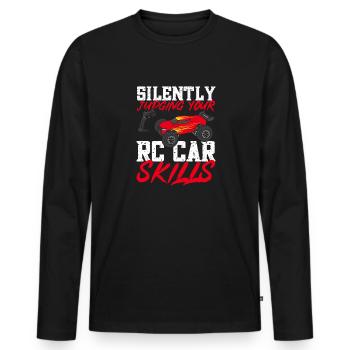 Voiture télécommandée RC Car - T-shirt manches longues Premium bio Homme - noir - Devant - Nico (187cm)