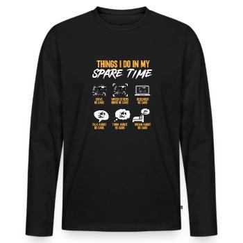Voiture télécommandée RC Car - T-shirt manches longues Premium bio Homme - noir - Devant - Nico (187cm)