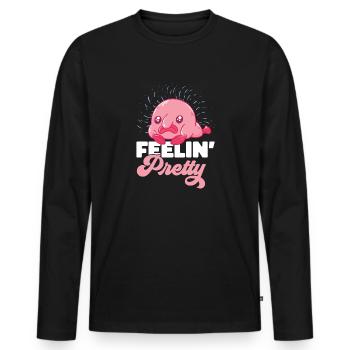Blob fish - Men's Premium Organic Long Sleeve Shirt - black - Front - Nico (187cm)