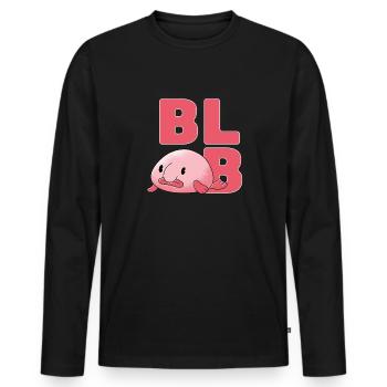 Blob fish - Men's Premium Organic Long Sleeve Shirt - black - Front - Nico (187cm)
