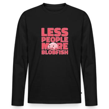 Blob fish - Men's Premium Organic Long Sleeve Shirt - black - Front - Nico (187cm)
