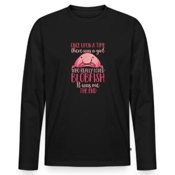 Blob fish - Men's Premium Organic Long Sleeve Shirt - black - Front - Nico (187cm)