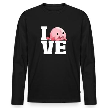 Blob fish - Men's Premium Organic Long Sleeve Shirt - black - Front - Nico (187cm)
