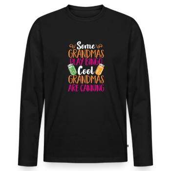 Einmachen Einkochen Lebensmitteln Konservieren - Männer Premium Bio Langarmshirt - Schwarz - Vorne - Nico (187cm)