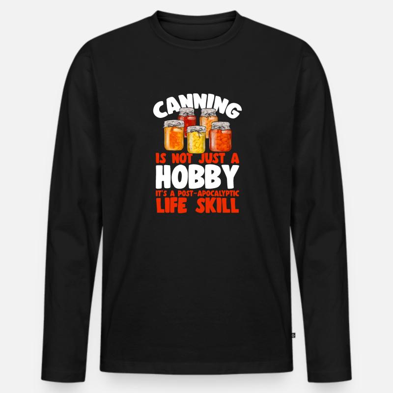 Einmachen Einkochen Lebensmitteln Konservieren - Männer Premium Bio Langarmshirt - Schwarz