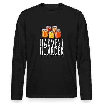 Canning, canning, canning, preserving food - Men's Premium Organic Long Sleeve Shirt - black - Front - Nico (187cm)