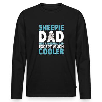 Old English Sheepdog Sheepie Bobtail - Men's Premium Organic Long Sleeve Shirt - black - Front - Nico (187cm)