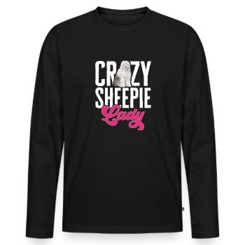 Old English Sheepdog Sheepie Bobtail - Men's Premium Organic Long Sleeve Shirt - black - Front - Nico (187cm)