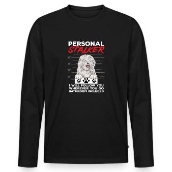 Old English Sheepdog Sheepie Bobtail - Men's Premium Organic Long Sleeve Shirt - black - Front - Nico (187cm)