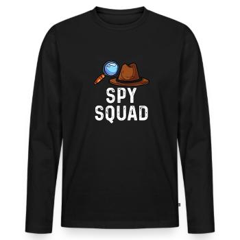 spy squad Design for a fan of spionage - Men's Premium Organic Long Sleeve Shirt - black - Front - Nico (187cm)