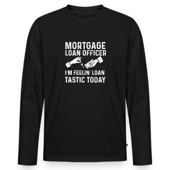 Prêt hypothécaire prêt conception tastique - T-shirt manches longues Premium bio Homme - noir - Devant - Nico (187cm)
