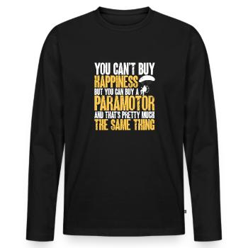 Paramoteur Parapente motorisé - T-shirt manches longues Premium bio Homme - noir - Devant - Nico (187cm)