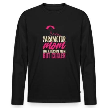 Paramoteur Parapente motorisé - T-shirt manches longues Premium bio Homme - noir - Devant - Nico (187cm)