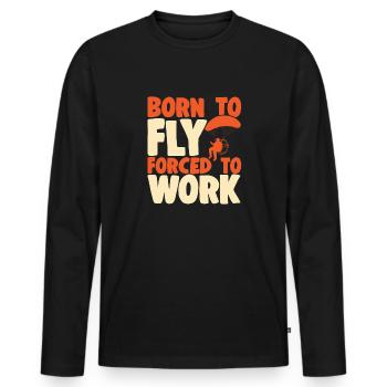 Paramoteur Parapente motorisé - T-shirt manches longues Premium bio Homme - noir - Devant - Nico (187cm)