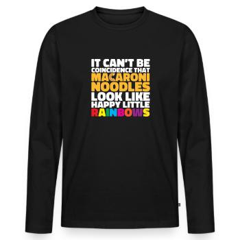 Macaroni Cheese Lover Mac And Cheese - Men's Premium Organic Long Sleeve Shirt - black - Front - Nico (187cm)