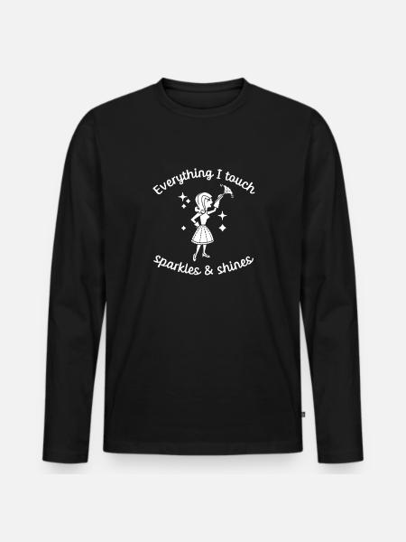 Domestic help, cleaner, housekeeper - Men's Premium Organic Long Sleeve Shirt - black