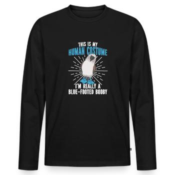 Blue-footed Booby Seabird - Men's Premium Organic Long Sleeve Shirt - black - Front - Nico (187cm)