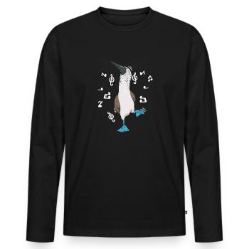 Blue-footed Booby Seabird Blue-footed Booby Seabird - Men's Premium Organic Long Sleeve Shirt - black - Front - Nico (187cm)
