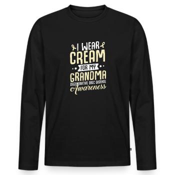Degenerative Disc Disease Ninja I - Men's Premium Organic Long Sleeve Shirt - black - Front - Nico (187cm)