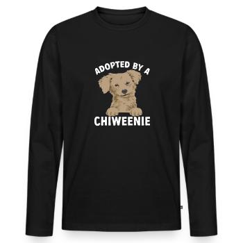 Chiweenie Chien - T-shirt manches longues Premium bio Homme - noir - Devant - Nico (187cm)