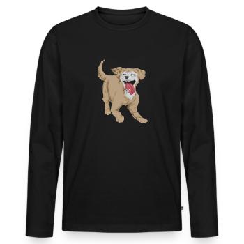 Chiweenie Chien - T-shirt manches longues Premium bio Homme - noir - Devant - Nico (187cm)