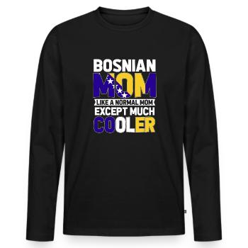 Bosnie-Herzégovine Drapeau Bosnie - T-shirt manches longues Premium bio Homme - noir - Devant - Nico (187cm)