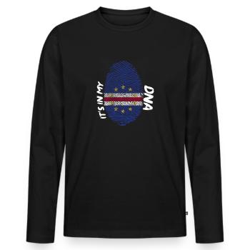 Kap Verde Flagge Cabo Verde Flagge - Männer Premium Bio Langarmshirt - Schwarz - Vorne - Nico (187cm)
