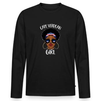 Kap Verde Flagge Cabo Verde Flagge - Männer Premium Bio Langarmshirt - Schwarz - Vorne - Nico (187cm)