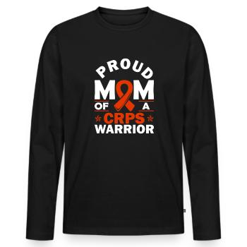 Proud mother of a crps warrior chronic - Men's Premium Organic Long Sleeve Shirt - black - Front - Nico (187cm)