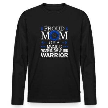 Stolze Mama Eines Myalgische - Männer Premium Bio Langarmshirt - Schwarz - Vorne - Nico (187cm)