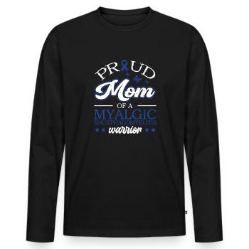 Stolze Mama Eines Myalgische - Männer Premium Bio Langarmshirt - Schwarz - Vorne - Nico (187cm)