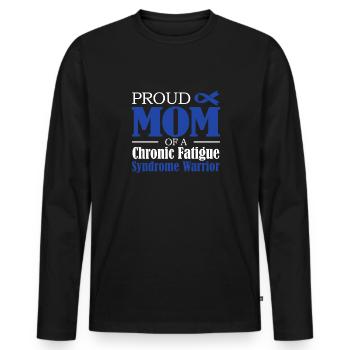 Proud mother of a warrior with chronic - Men's Premium Organic Long Sleeve Shirt - black - Front - Nico (187cm)