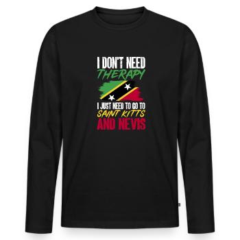 Flag of Saint Kitts and Nevis - Men's Premium Organic Long Sleeve Shirt - black - Front - Nico (187cm)