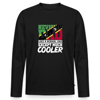Flag of Saint Kitts and Nevis - Men's Premium Organic Long Sleeve Shirt - black - Front - Nico (187cm)