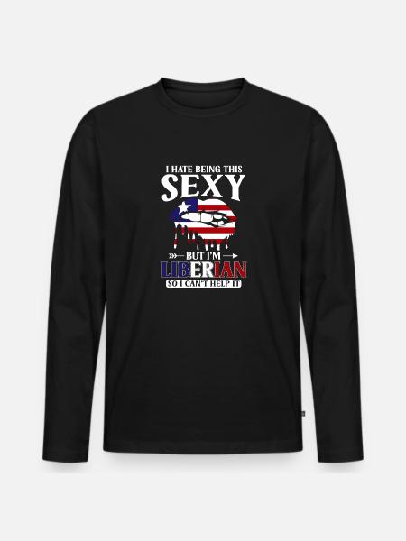 Liberia Flag Liberians - Men's Premium Organic Long Sleeve Shirt - black