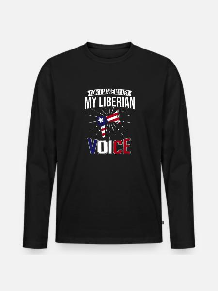 Liberia Flag Liberians - Men's Premium Organic Long Sleeve Shirt - black