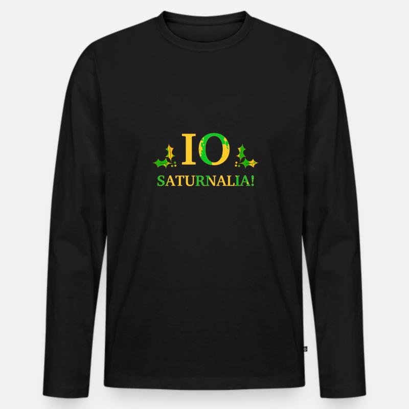 Saturnalia - Männer Premium Bio Langarmshirt - Schwarz